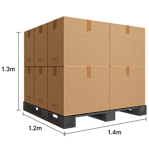 Example of a sea freight parcel